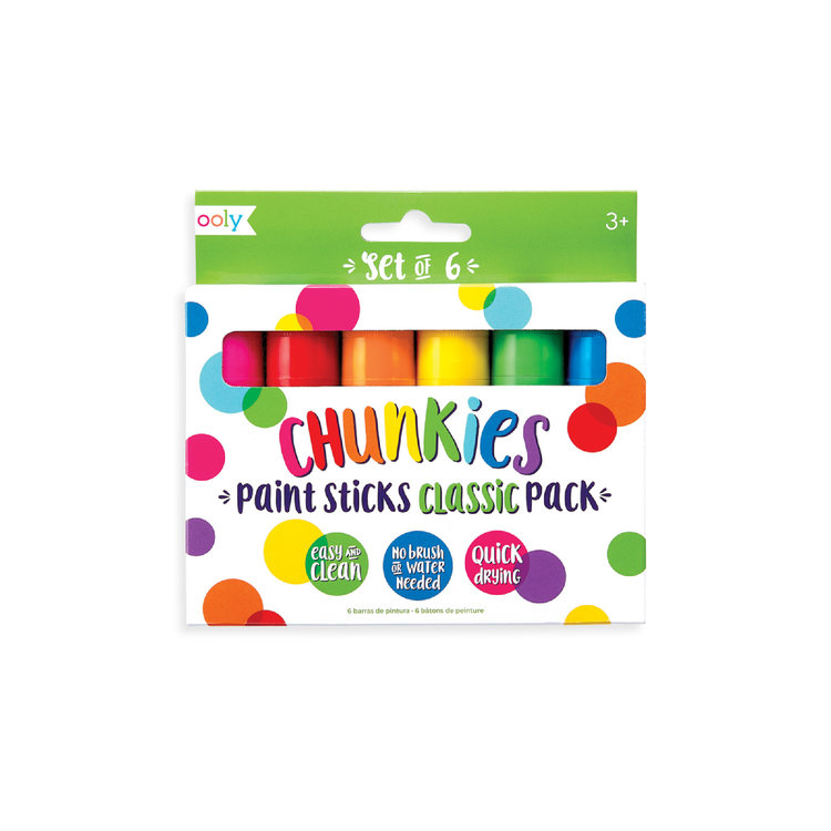 Ooly Chunkies Classic Paint Stick Set of 6
