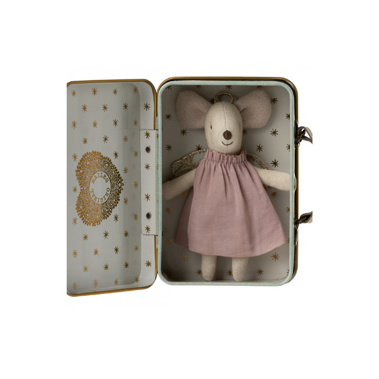 Maileg Angel Mouse in Suitcase