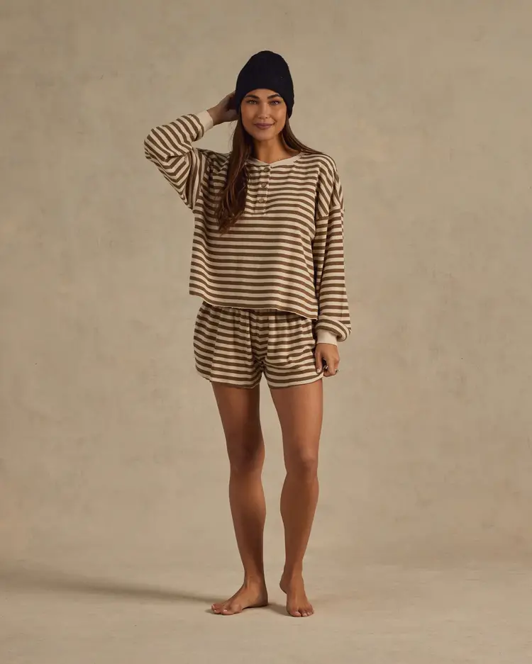 Rylee + Cru Inc. WAFFLE KNIT SET | MOSS STRIPE