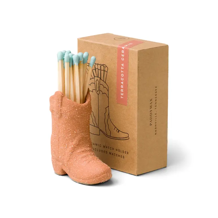 Paddywax Cowboy Boot Match Holder