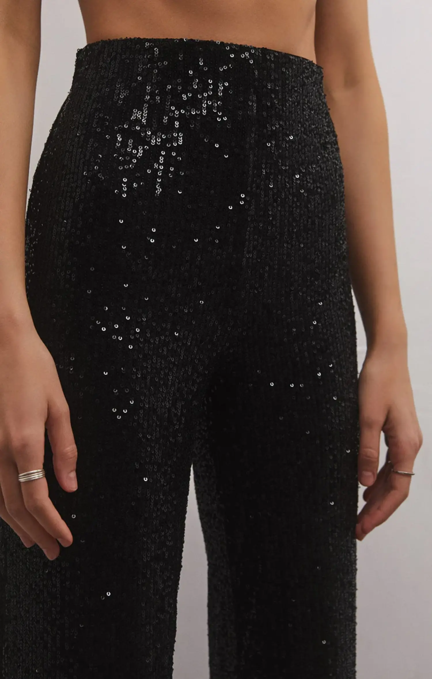 Buy Roman Black Wide Leg Sequin Stretch Trousers from the Next UK online  shop