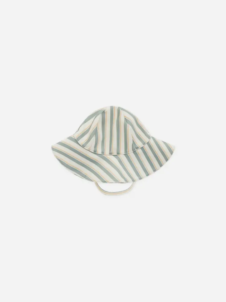 Rylee + Cru Inc. FLOPPY SWIM HAT || AQUA STRIPE