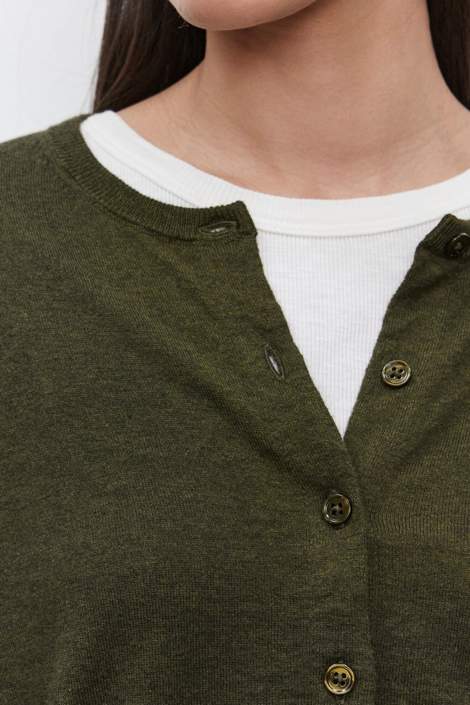 Violette Cardigan Forest - Pebble