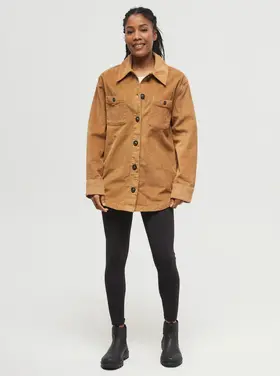 Ten Tree Camel Eco Stretch Corduroy Shacket