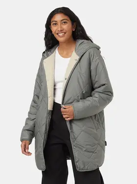 Ten Tree Mineral/Pale Oak Boucle Long Jacket