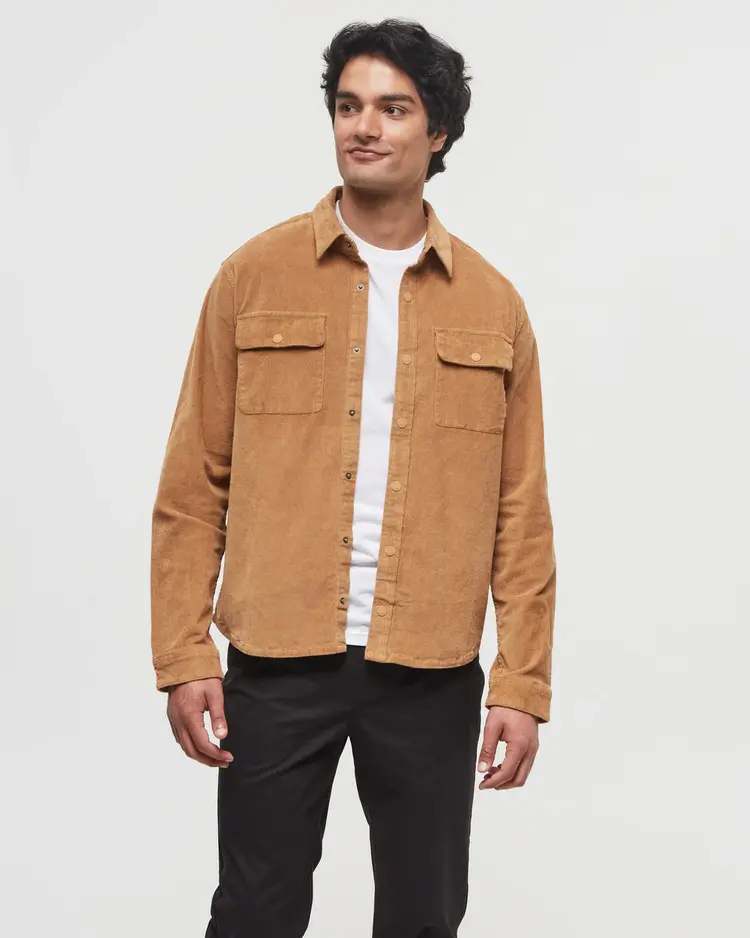 Ten Tree Camel EcoStretch Corduroy Colville Shacket