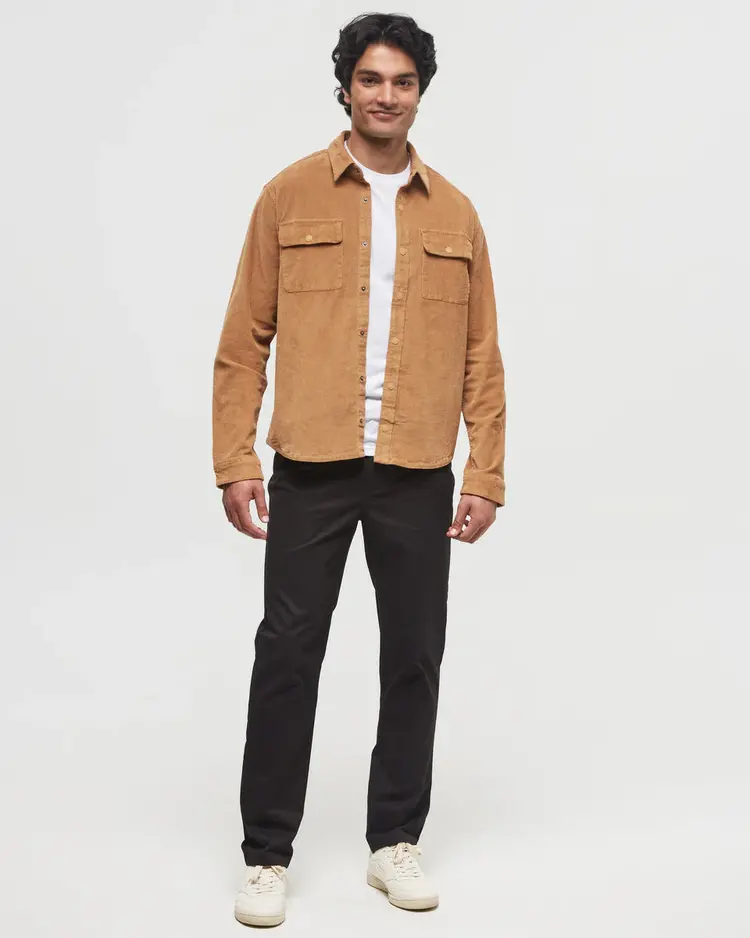 Ten Tree Camel EcoStretch Corduroy Colville Shacket