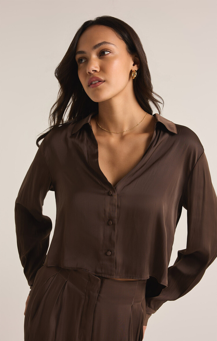 Z Supply Sante Top Dark Chocolate