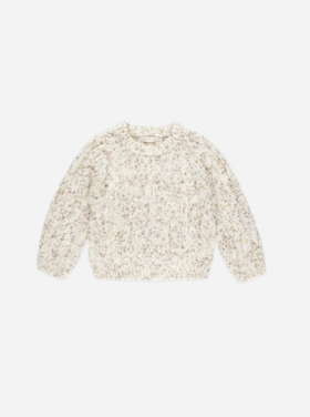 Rylee + Cru Inc. CABLE-KNIT SWEATER || NATURAL SPECKLE