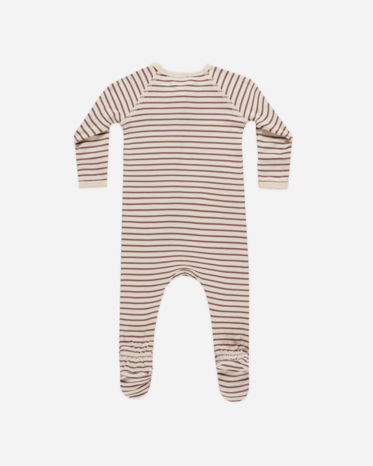 Rylee + Cru Inc. BAMBOO ZIP FOOTIE || CANDY STRIPE