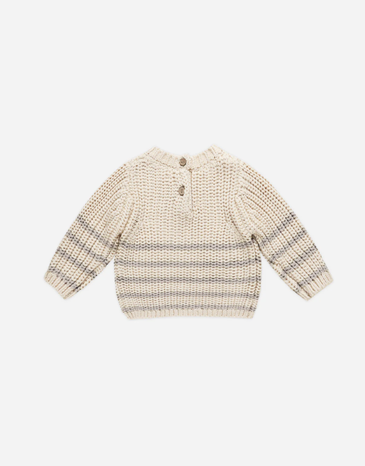 Rylee + Cru Inc. REX SWEATER || FOG STRIPE