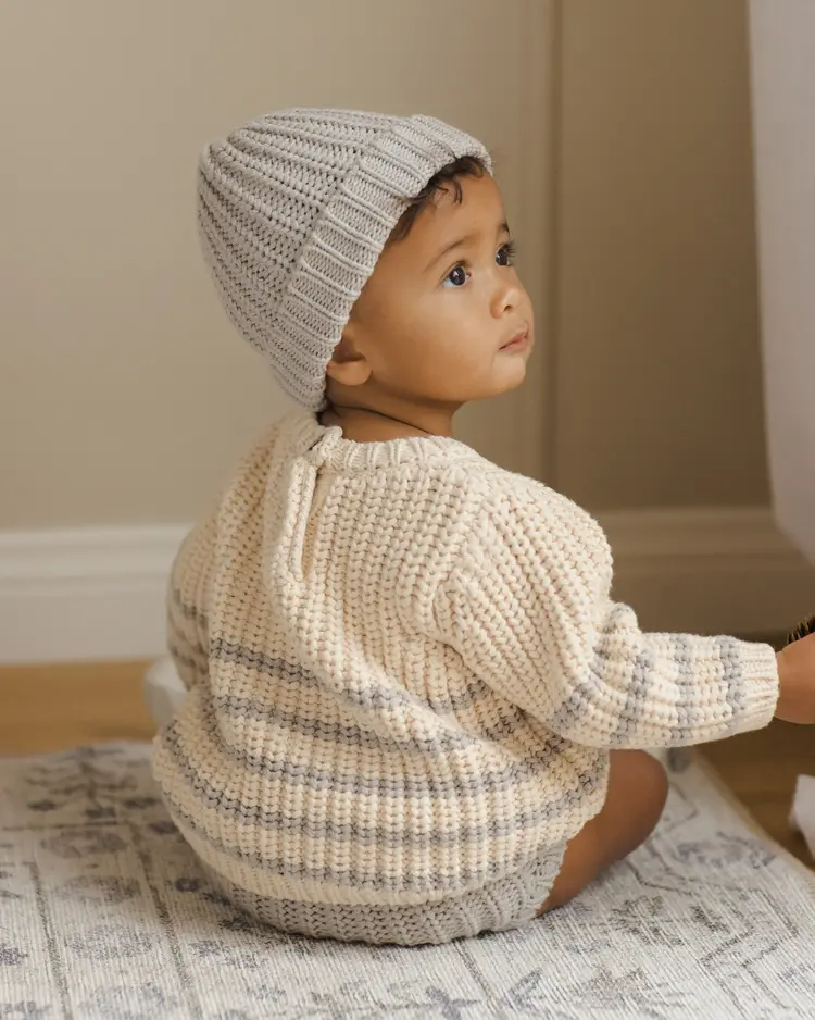 Rylee + Cru Inc. REX SWEATER || FOG STRIPE