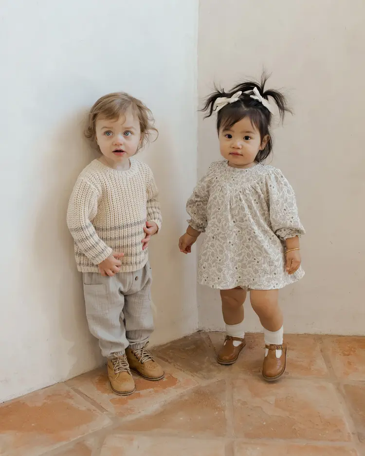 Rylee + Cru Inc. REX SWEATER || FOG STRIPE