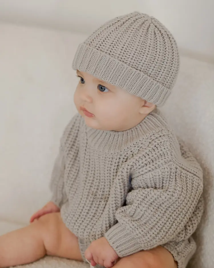Rylee + Cru Inc. CHUNKY KNIT BEANIE || FOG