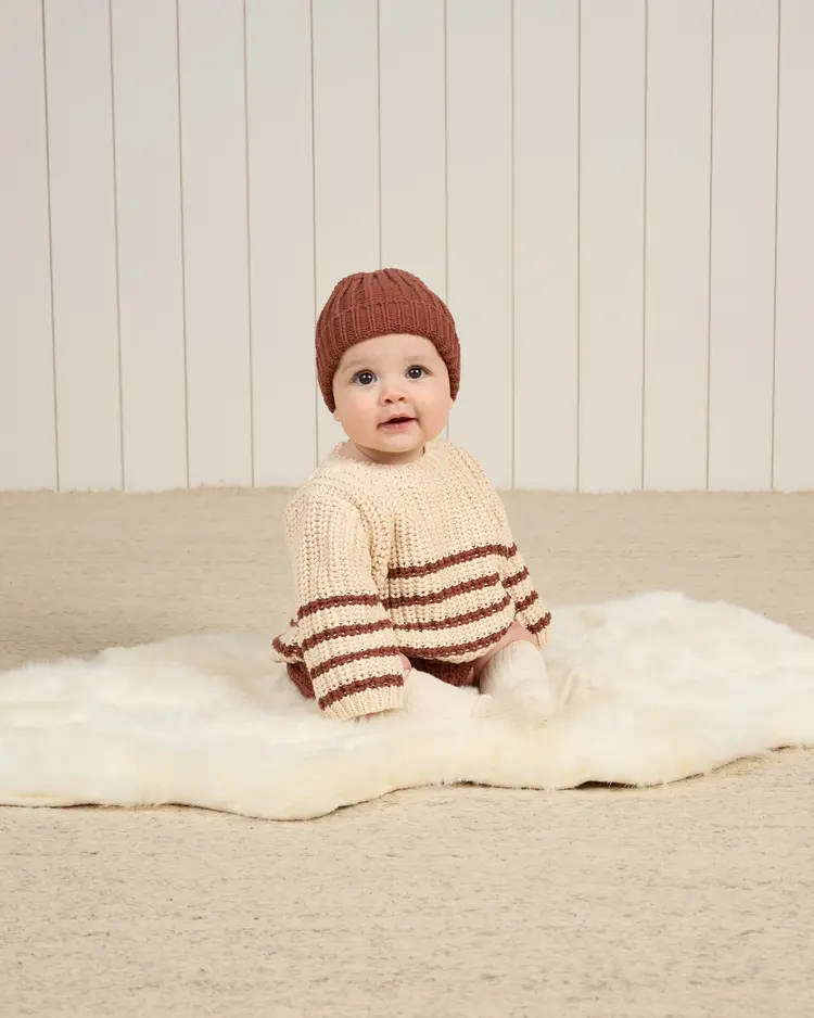 Rylee + Cru Inc. CHUNKY KNIT BEANIE || CRANBERRY