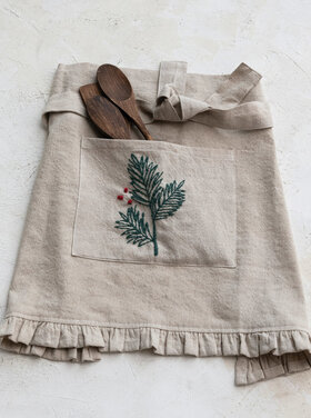 Creative Co-op Holiday Half Apron
