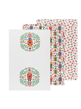 Danica Nutcracker Floursack Towels Set/3