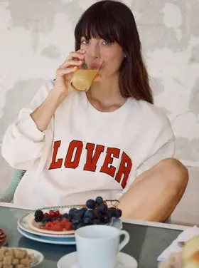 Z Supply Oversized Lover Sweatshirt Vanilla Ice