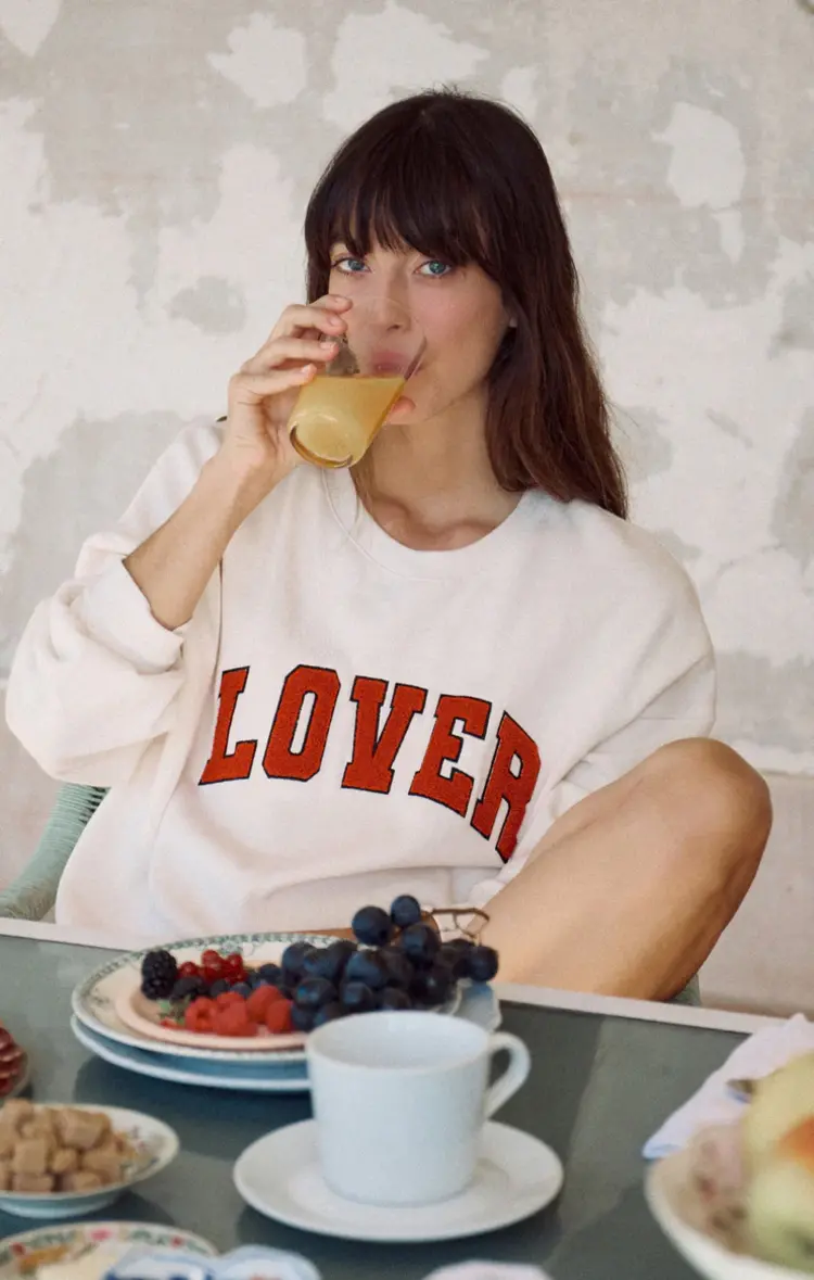 Z Supply Oversized Lover Sweatshirt Vanilla Ice