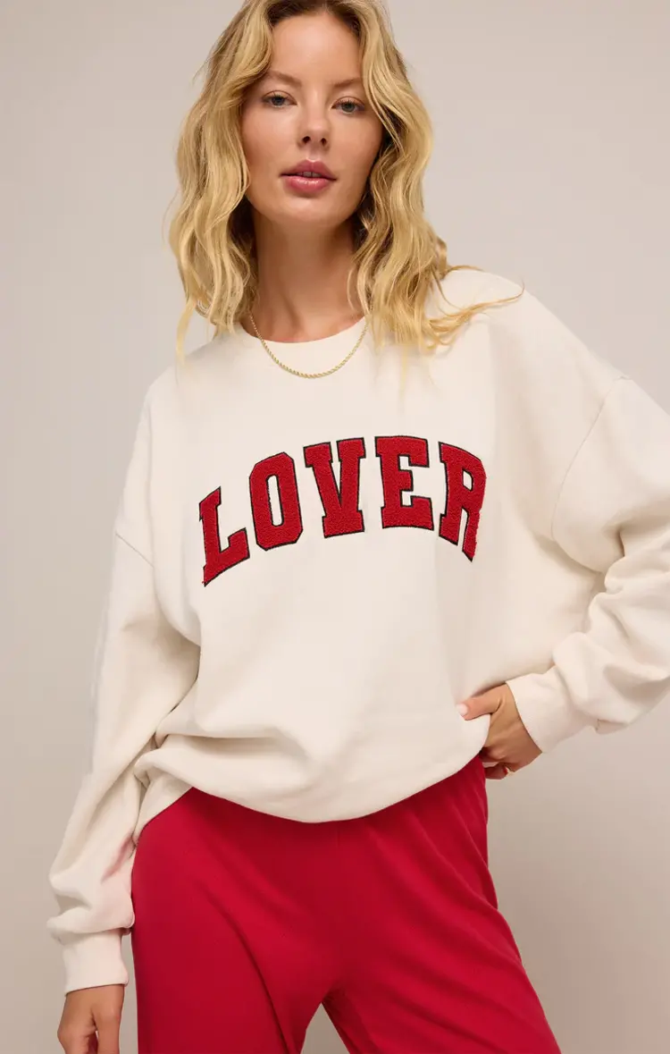 Z Supply Oversized Lover Sweatshirt Vanilla Ice