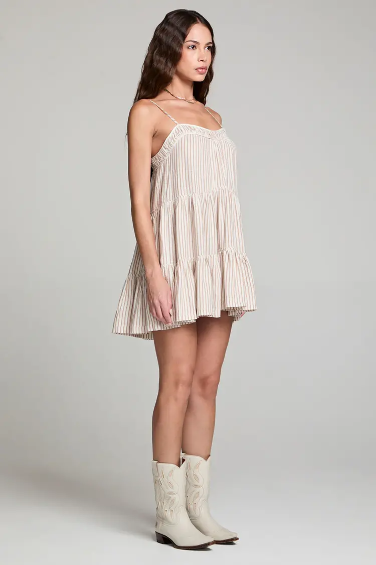 Saltwater Luxe Genevieve Mini Dress Almond
