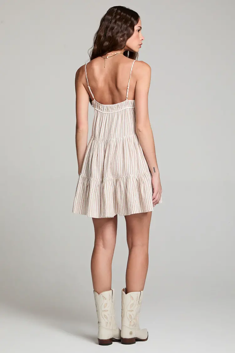 Saltwater Luxe Genevieve Mini Dress Almond