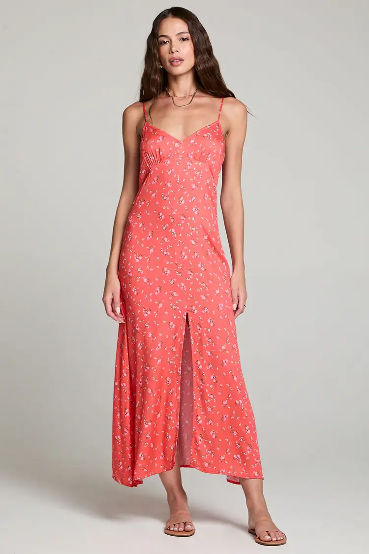 Saltwater Luxe Elowin Midi Dress Crimson