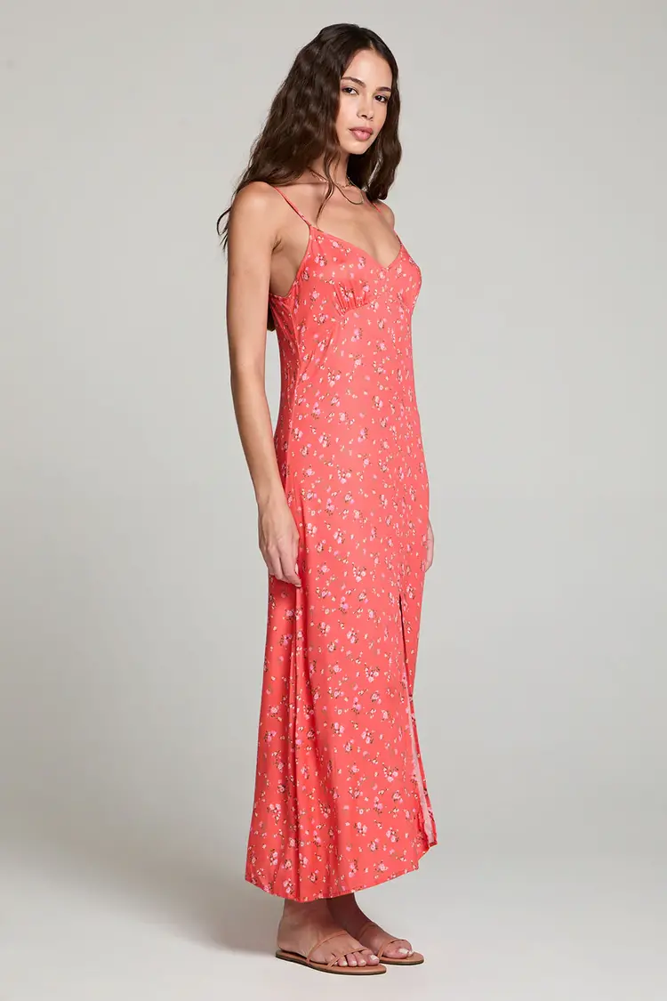 Saltwater Luxe Elowin Midi Dress Crimson