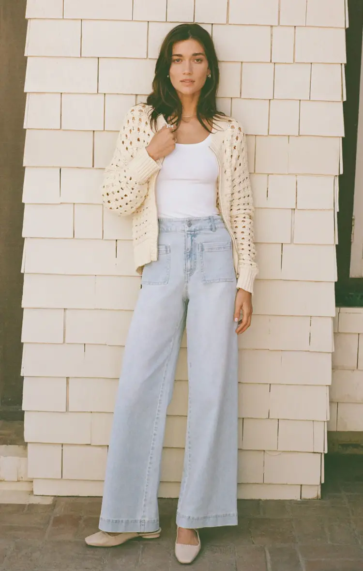 Z Supply Liam Sweater Jacket Sea Salt