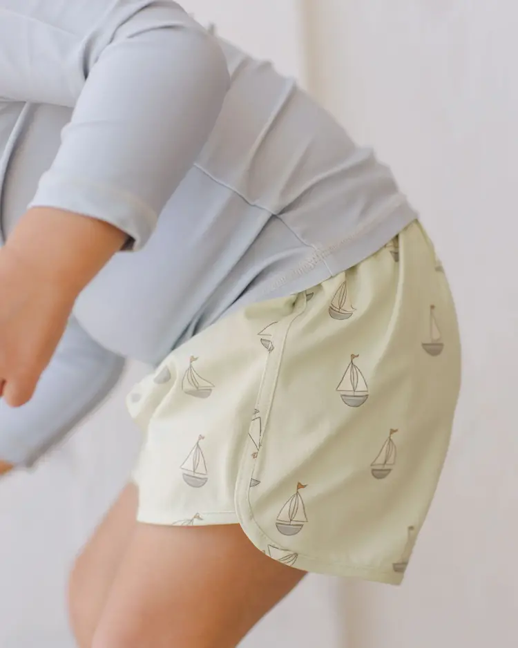 Rylee + Cru Inc. BOYS SWIM SHORT || SAILBOATS