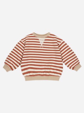 Rylee + Cru Inc. OVERSIZED CREW || POPPY STRIPE