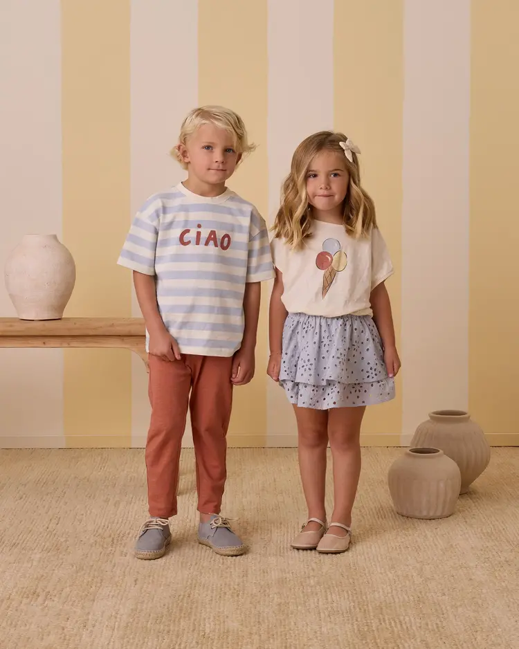 Rylee + Cru Inc. CROPPED CINCHED TEE || GELATO