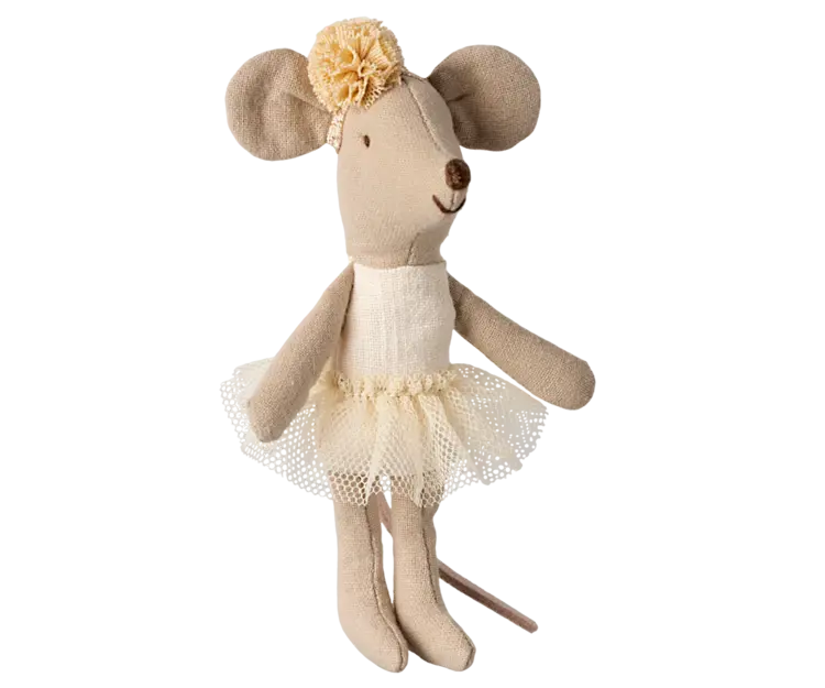 Maileg Ballerina Mouse Little Sister Off White