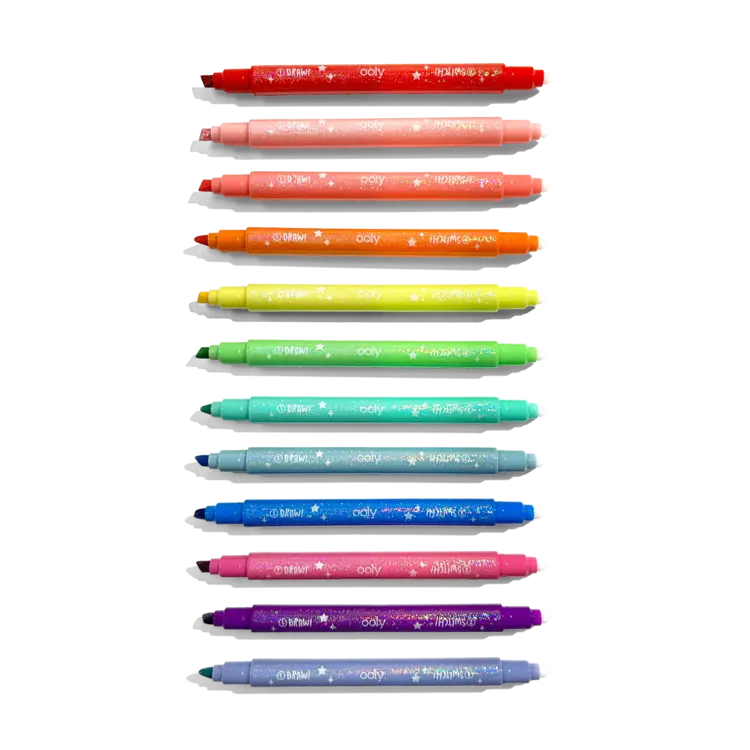 Ooly Switch-eroo Sparkly Glittery Color Changing Markers