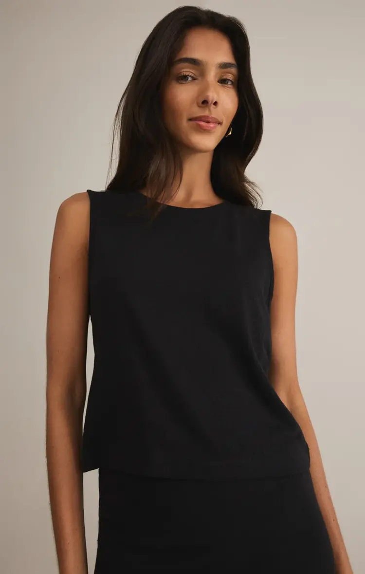 Z Supply Sloane Textured Top Black