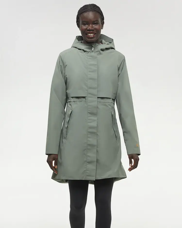 Ten Tree Nimbus Long Rain Jacket Agave Green