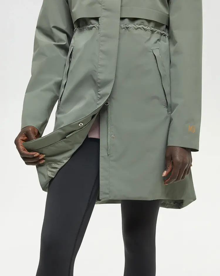 Ten Tree Nimbus Long Rain Jacket Agave Green