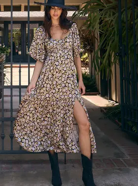 Saltwater Luxe Kathryn Midi Dress Multi