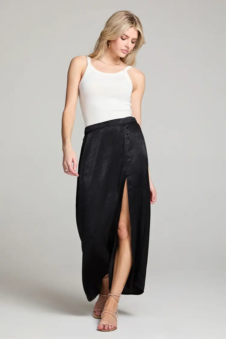 Saltwater Luxe Midi Skirt Black