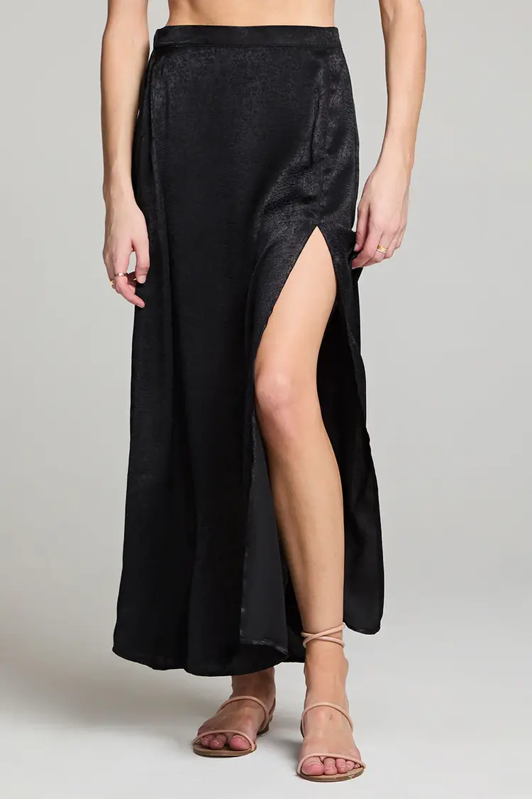 Saltwater Luxe Midi Skirt Black