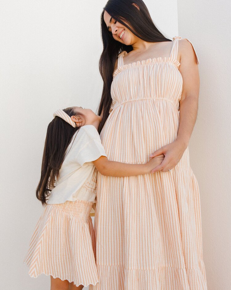 Rylee + Cru Inc. DELPHINA DRESS | GRAPEFRUIT STRIPE