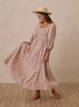 Rylee + Cru Inc. DELLA DRESS | PINK GARDENIA