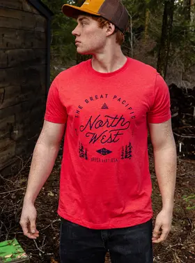 The Great PNW Survey Tee Heather Red