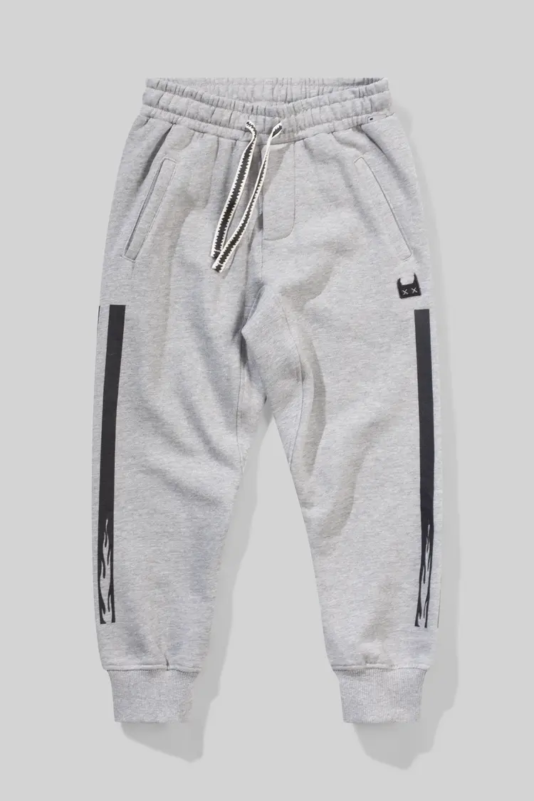 Munster Kids 2 Flames Pant Grey Marle