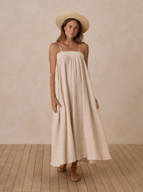 Rylee + Cru Inc. MALEA DRESS || MARIGOLD STRIPE