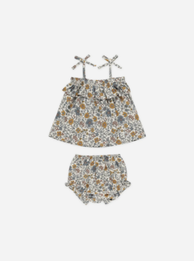 Rylee + Cru Inc. RUFFLE TUBE TOP SET || GARDENIA