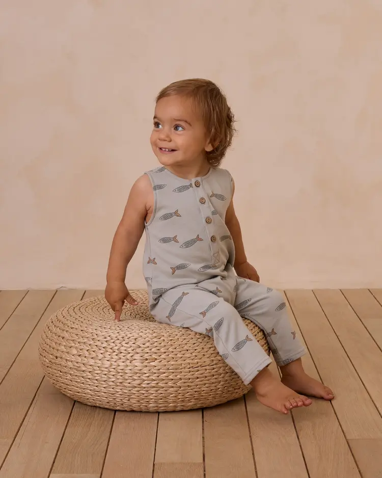 Rylee + Cru Inc. TERRY JUMPSUIT || SARDINES