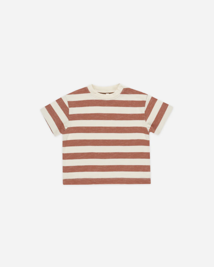 Rylee + Cru Inc. RELAXED TEE || POPPY STRIPE