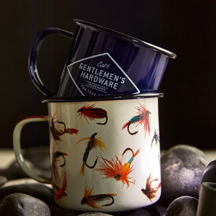 Gentlemen's Hardware Fly Fishing Enamel Mug