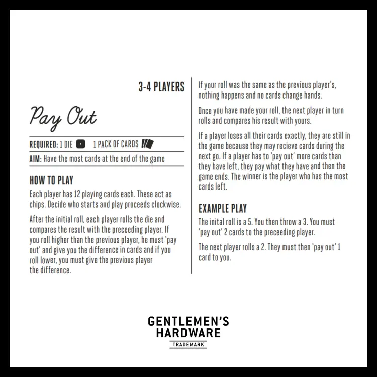 Gentlemen's Hardware Campfire Games